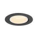 SLV 1006054 Numinos Gimble XL Deckeneinbauleuchte Schwarz/Weiß 3000K 55° 13,5cm