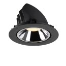 SLV 1006055 Numinos Gimble XL Deckeneinbauleuchte Schwarz/Chrom 3000K 55° 13,5cm