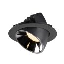 SLV 1006055 Numinos Gimble XL Deckeneinbauleuchte Schwarz/Chrom 3000K 55° 13,5cm