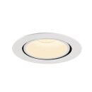 SLV 1006063 Numinos Gimble XL Deckeneinbauleuchte Weiß 3000K 55° 13,5cm