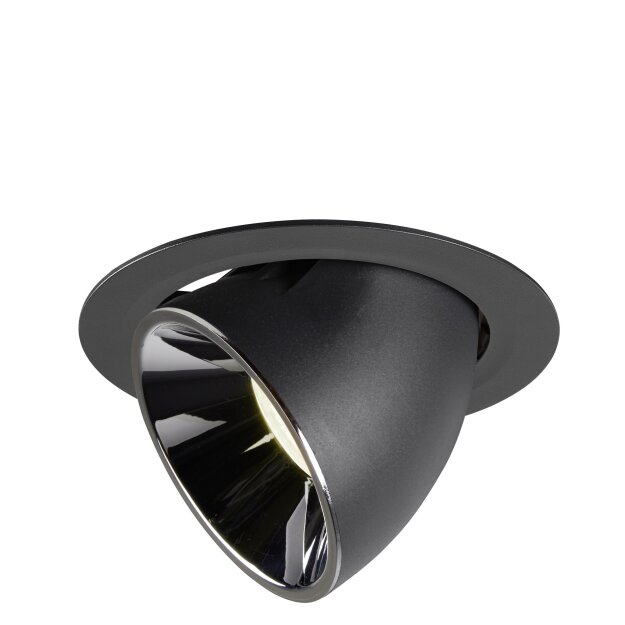 SLV 1006067 Numinos Gimble XL Deckeneinbauleuchte Schwarz/Chrom 4000K 20° 13,5cm