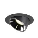 SLV 1006067 Numinos Gimble XL Deckeneinbauleuchte Schwarz/Chrom 4000K 20° 13,5cm
