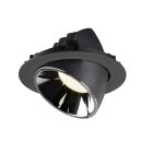SLV 1006070 Numinos Gimble XL Deckeneinbauleuchte Schwarz/Chrom 4000K 40° 13,5cm