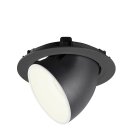 SLV 1006072 Numinos Gimble XL Deckeneinbauleuchte Schwarz/Weiß 4000K 55° 13,5cm