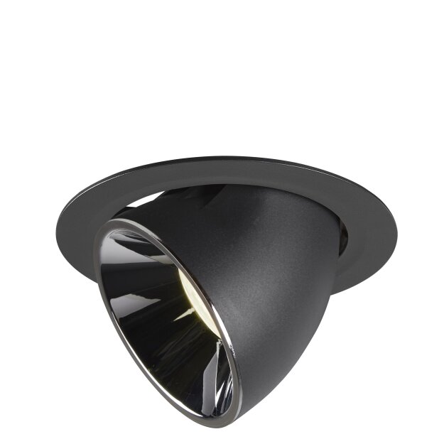 SLV 1006073 Numinos Gimble XL Deckeneinbauleuchte Schwarz/Chrom 4000K 55° 13,5cm