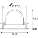 SLV 1006076 Numinos Gimble XL Deckeneinbauleuchte Weiß/Chrom 4000K 20° 13,5cm