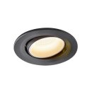 SLV 1005320 Numinos Move S Deckeneinbauleuchte Schwarz/Weiß 2700K 20° 6,35cm