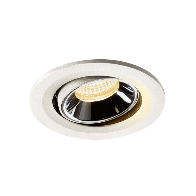 SLV 1005330 Numinos Move S Deckeneinbauleuchte Weiß/Chrom 2700K 20° 6,35cm