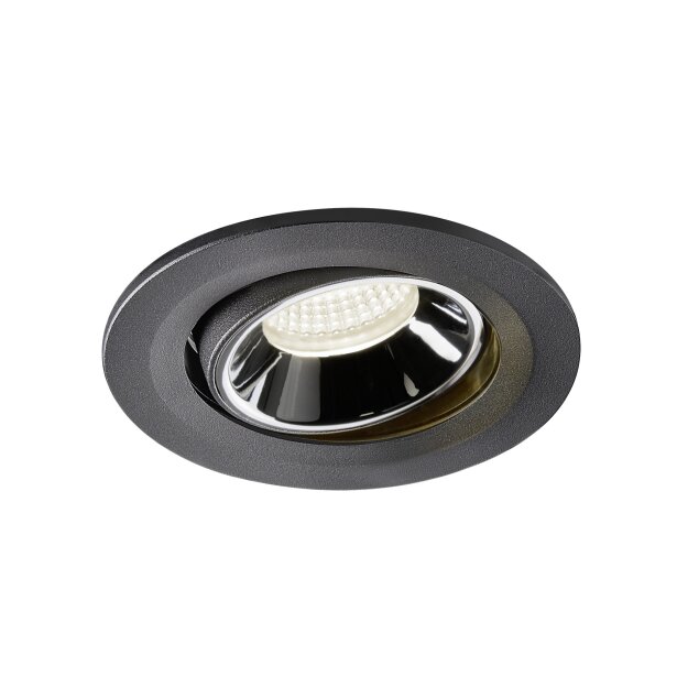 SLV 1005360 Numinos Move S Deckeneinbauleuchte Schwarz/Chrom 4000K 40° 6,35cm