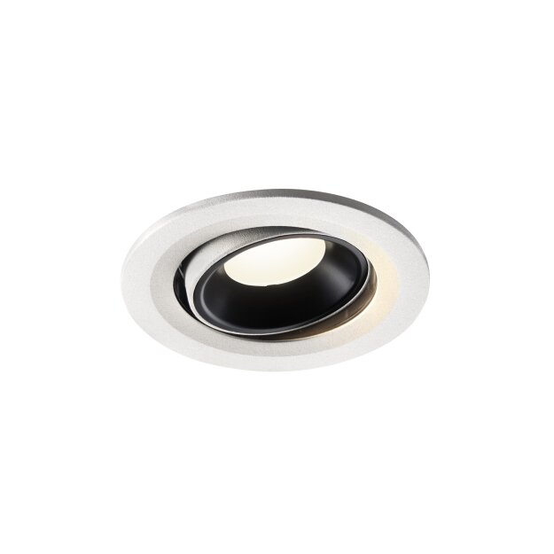 SLV 1005367 Numinos Move S Deckeneinbauleuchte Weiß/Schwarz 4000K 40° 6,35cm