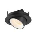 SLV 1005868 Numinos Gimble S Deckeneinbauleuchte Schwarz/Weiß 2700K 20° 7cm