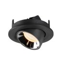 SLV 1005869 Numinos Gimble S Deckeneinbauleuchte Schwarz/Chrom 2700K 20° 7cm