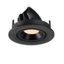 SLV 1005870 Numinos Gimble S Deckeneinbauleuchte Schwarz 2700K 40° 7cm