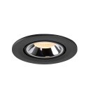 SLV 1005875 Numinos Gimble S Deckeneinbauleuchte Schwarz/Chrom 2700K 55° 7cm