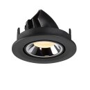 SLV 1005887 Numinos Gimble S Deckeneinbauleuchte Schwarz/Chrom 3000K 20° 7cm