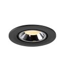 SLV 1005887 Numinos Gimble S Deckeneinbauleuchte Schwarz/Chrom 3000K 20° 7cm