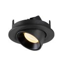 SLV 1005888 Numinos Gimble S Deckeneinbauleuchte Schwarz 3000K 40° 7cm