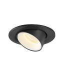 SLV 1005889 Numinos Gimble S Deckeneinbauleuchte Schwarz/Weiß 3000K 40° 7cm
