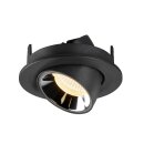 SLV 1005893 Numinos Gimble S Deckeneinbauleuchte Schwarz/Chrom 30000K 55° 7cm
