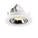 SLV 1005896 Numinos Gimble S Deckeneinbauleuchte Weiß/Chrom 3000K 20° 7cm