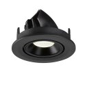 SLV 1005903 Numinos Gimble S Deckeneinbauleuchte Schwarz 4000K 20° 7cm
