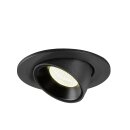SLV 1005903 Numinos Gimble S Deckeneinbauleuchte Schwarz 4000K 20° 7cm