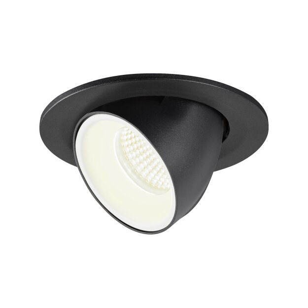 SLV 1005904 Numinos Gimble S Deckeneinbauleuchte Schwarz/Weiß 4000K 20° 7cm