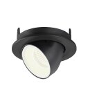 SLV 1005904 Numinos Gimble S Deckeneinbauleuchte Schwarz/Weiß 4000K 20° 7cm