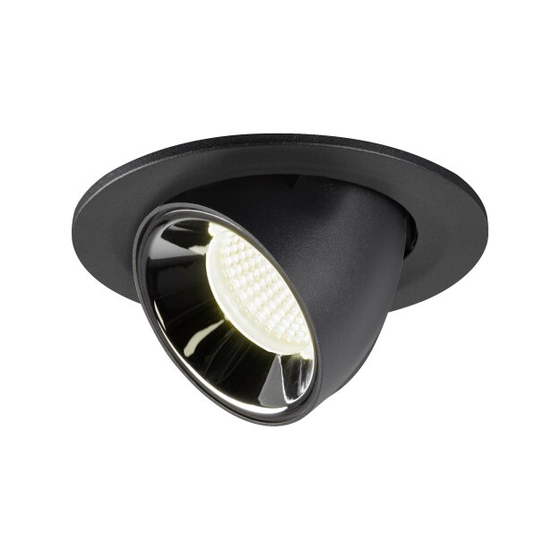 SLV 1005905 Numinos Gimble S Deckeneinbauleuchte Schwarz/Chrom 4000K 20° 7cm