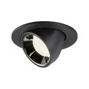 SLV 1005905 Numinos Gimble S Deckeneinbauleuchte Schwarz/Chrom 4000K 20° 7cm