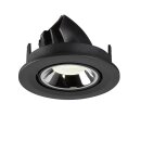 SLV 1005905 Numinos Gimble S Deckeneinbauleuchte Schwarz/Chrom 4000K 20° 7cm