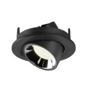 SLV 1005905 Numinos Gimble S Deckeneinbauleuchte Schwarz/Chrom 4000K 20° 7cm