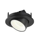 SLV 1005907 Numinos Gimble S Deckeneinbauleuchte Schwarz/Weiß 4000K 40° 7cm