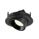 SLV 1005909 Numinos Gimble S Deckeneinbauleuchte Schwarz 4000K 55° 7cm