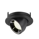 SLV 1005911 Numinos Gimble S Deckeneinbauleuchte Schwarz/Chrom 4000K 55° 7cm