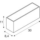 SLV 1005157 Sitra L Wandleuchte up/down LED Outdoor Wandaufbauleuchte Rost farbend CCT Switch 3000/4000K 30cm