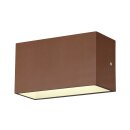 SLV 1005154 Sitra M Wandleuchte up/down LED Outdoor Wandaufbauleuchte Rost farbend CCT Switch 3000/4000K 20cm