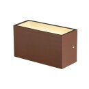 SLV 1005154 Sitra M Wandleuchte up/down LED Outdoor Wandaufbauleuchte Rost farbend CCT Switch 3000/4000K 20cm