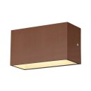 SLV 1005154 Sitra M Wandleuchte up/down LED Outdoor Wandaufbauleuchte Rost farbend CCT Switch 3000/4000K 20cm