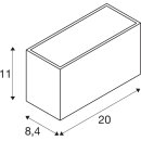 SLV 1005154 Sitra M Wandleuchte up/down LED Outdoor Wandaufbauleuchte Rost farbend CCT Switch 3000/4000K 20cm