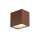 SLV 1005150 Sitra S Wandleuchte Single LED Outdoor Wandaufbauleuchte Rost farbend CCT Switch 3000/4000K 11,8cm