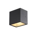 SLV 1005148 Sitra S Wandleuchte Single LED Outdoor Wandaufbauleuchte Anthrazit CCT Switch 3000/4000K 11,8cm