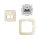Busch-Jaeger UAE Set: 136104070 UAE-Dose + 2511-212 1-fach Rahmen + 1803-02-212 Abdeckung Weiß Duro 2000 SI