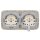 Busch-Jaeger Busch-Duro 2000 SI Set: 2x 20 EUK-212 Steckdose Klappdeckel + 1x 2512-212 2-fach Rahmen Cremeweiß