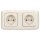 Busch-Jaeger Steckdosen Set: 2x 20 EUCKS-212  Steckdose BSl + 2512-212  2-fach Rahmen Weiß Duro 2000  SI