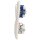 Busch-Jaeger Steckdosen Schalter Set: 20 EUC-212 Steckdose + 2000/6 US Wechselschalter + 2512-212 2-fach Rahmen + 2506-212 Wippe Weiß Duro 2000 SI