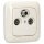 Busch-Jaeger Busch-Duro 2000 SI Set: Antennensteckdose EDA 302 F + 1743-03-212 Abdeckung + 2511-212 1-fach Rahmen Cremeweiß