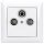 Busch-Jaeger Busch-balance SI Set: 1x Antennensteckdose EDA 302 F + 1743-03-914 Abdeckung + 1721-914 1-fach Rahmen Alpinweiß