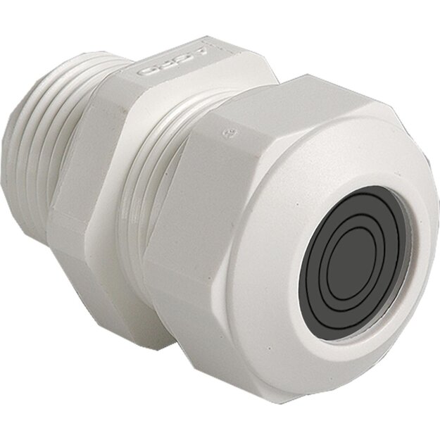 Kaiser 1520.4.20 Kabelverschraubung Prog. Kst. ML GFK M20x1.5 Weiss RAL 9010 Kabel Ø 4.0 - 15.0mm multiLAYER, mit Staubschutz