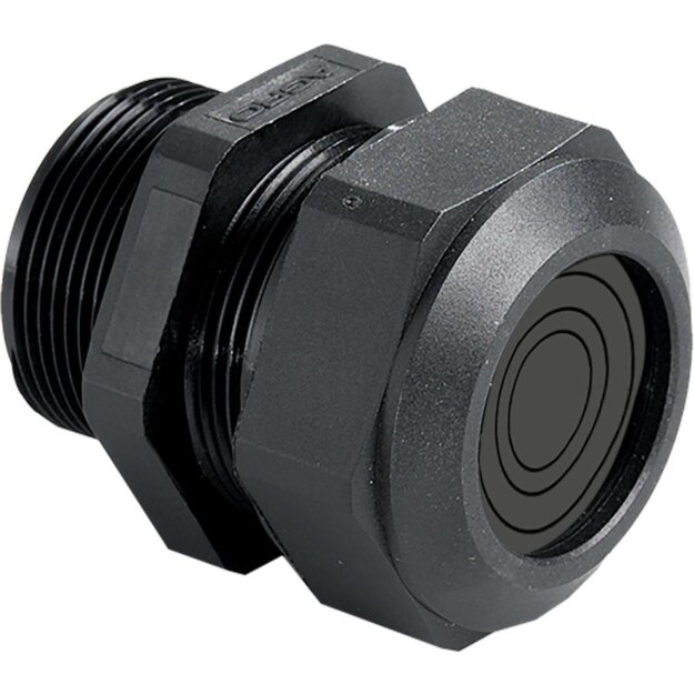 Kaiser 1540.4.32 Kabelverschraubung Prog. ML Kst. GFK M32x1.5 Schwarz RAL 9005 Kabel Ø 10.0 - 25.5mm multiLAYER, mit Staubschutz
